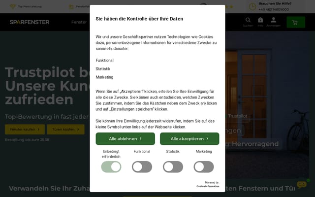 Screenshot of sparfenster.de