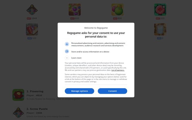 Screenshot of regogame.com