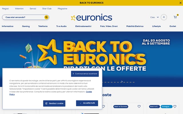 Screenshot of euronics.it
