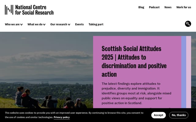 Screenshot of natcen.ac.uk