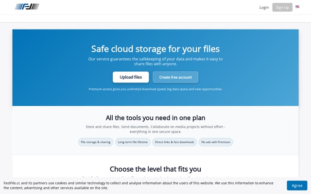 Screenshot of fastfile.cc