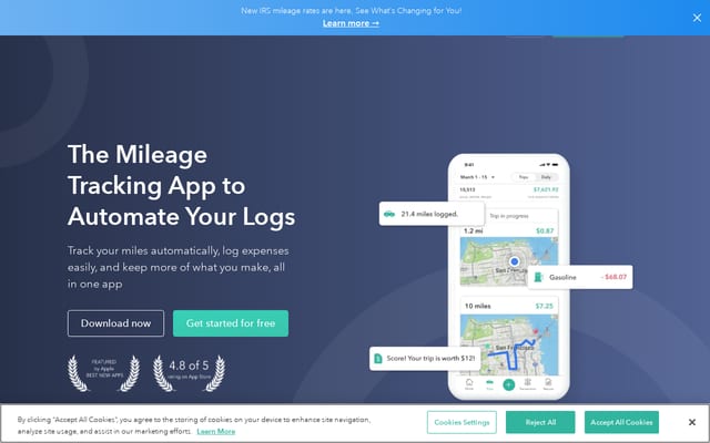 Screenshot of everlance.com