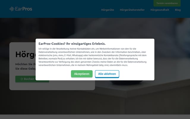 Screenshot of earpros.com
