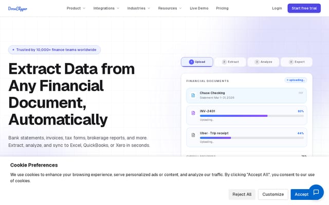 Screenshot of docuclipper.com