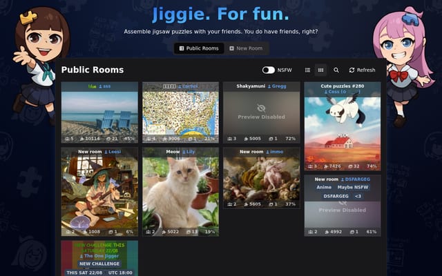 Screenshot of jiggie.fun
