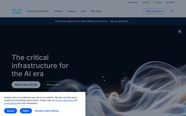 Screenshot of cisco.com