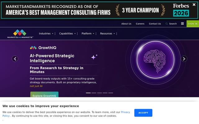 Screenshot of marketsandmarkets.com