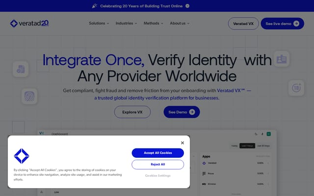Screenshot of veratad.com