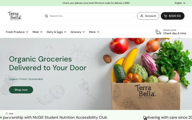 Screenshot of terrabellamtl.ca
