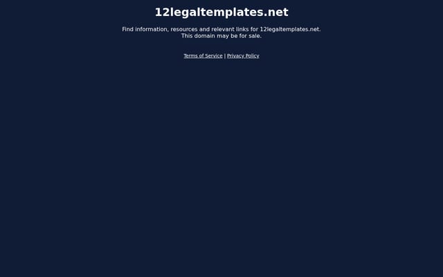 Screenshot of 12legaltemplates.net