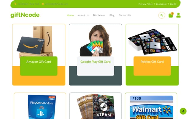 Screenshot of giftncode.com