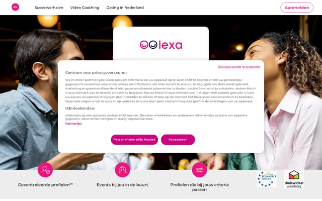 Screenshot of lexa.nl