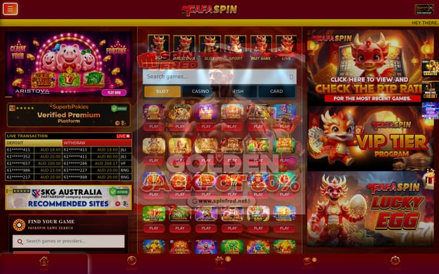 Screenshot of fafaspin.com