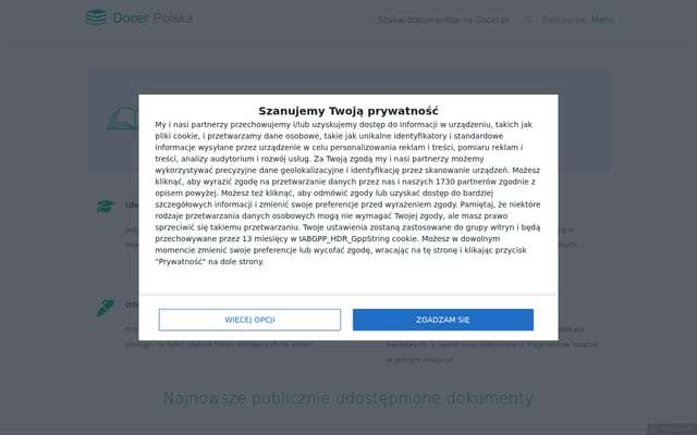 Screenshot of docer.pl