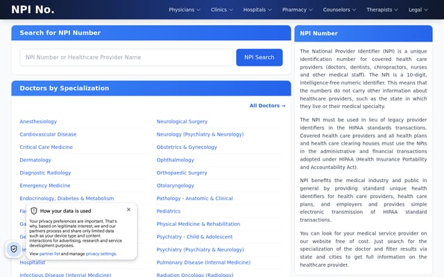 Screenshot of npino.com