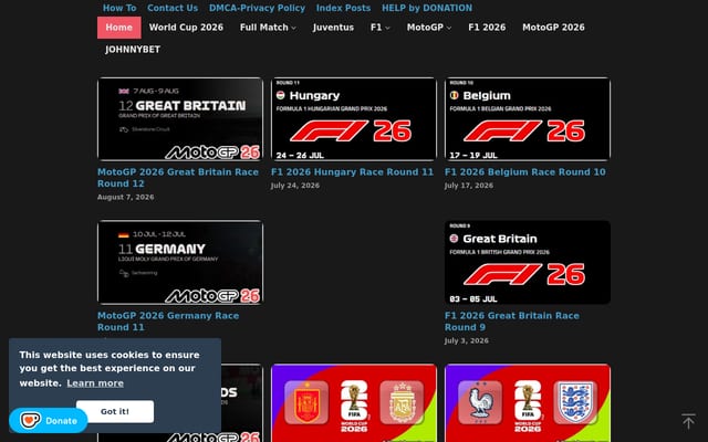 Screenshot of fullmatchsports.cc