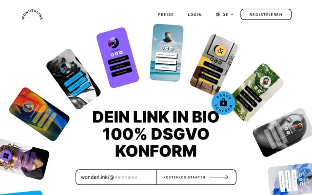 Screenshot of wonderl.ink