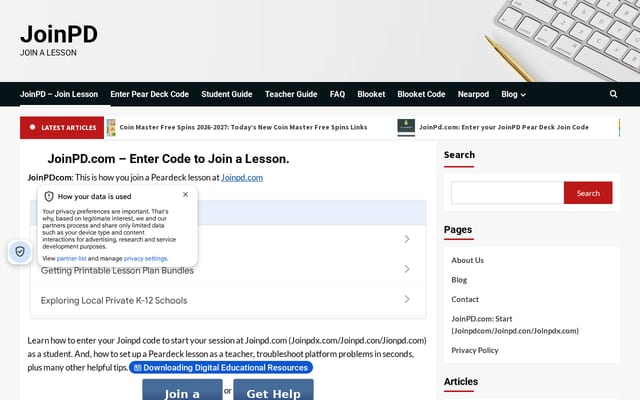 Screenshot of join-pd.com