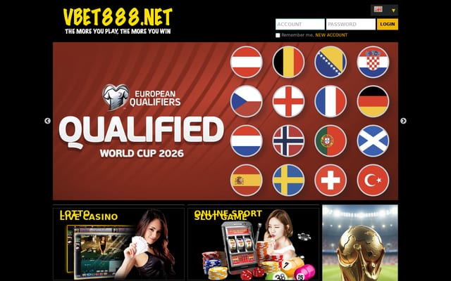 Screenshot of vbet888.net