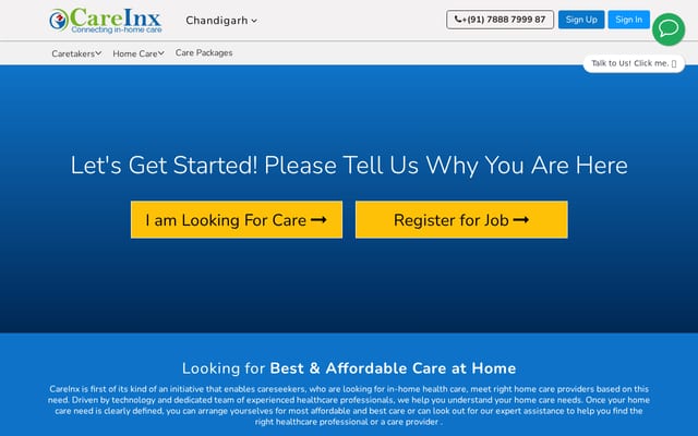 Screenshot of careinx.com