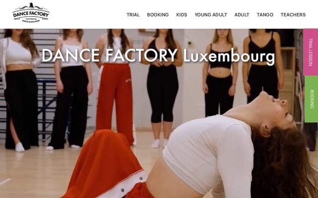 Screenshot of dancefactory.lu