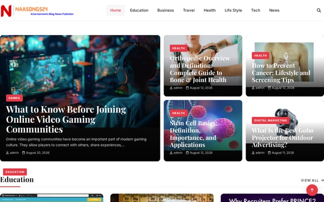 Screenshot of naasongs24.com