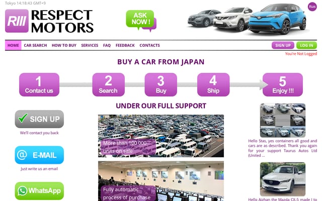 Screenshot of respectmotors.com