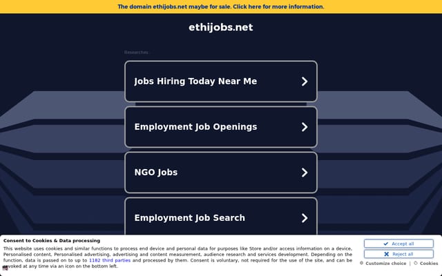 Screenshot of ethijobs.net