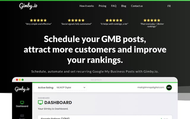 Screenshot of gimby.io