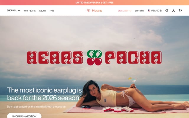 Screenshot of hears.com