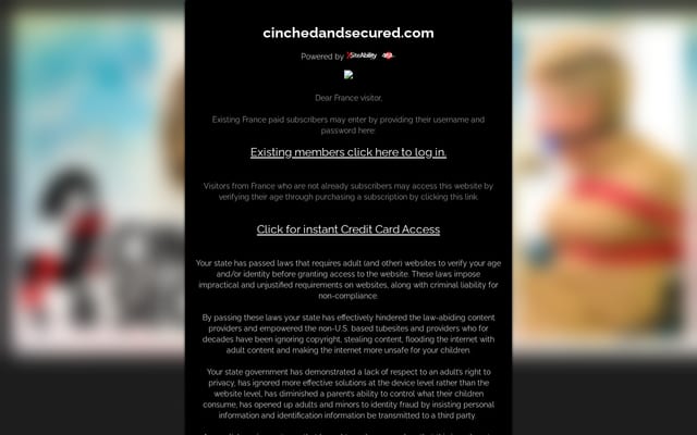 Screenshot of cinchedandsecured.com
