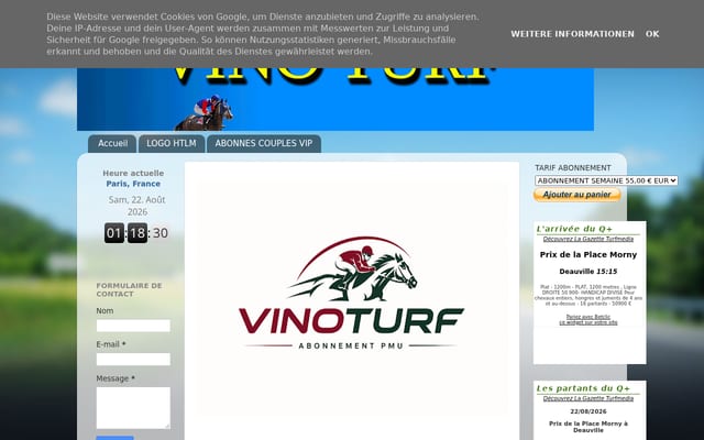 Screenshot of vinoturf.blogspot.com
