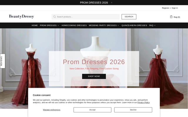 Screenshot of beautydressy.com