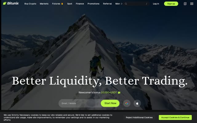 Screenshot of bitunix.com