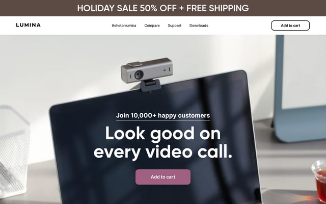 Screenshot of getlumina.com