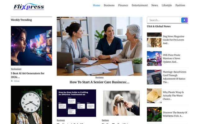 Screenshot of flixpress.com