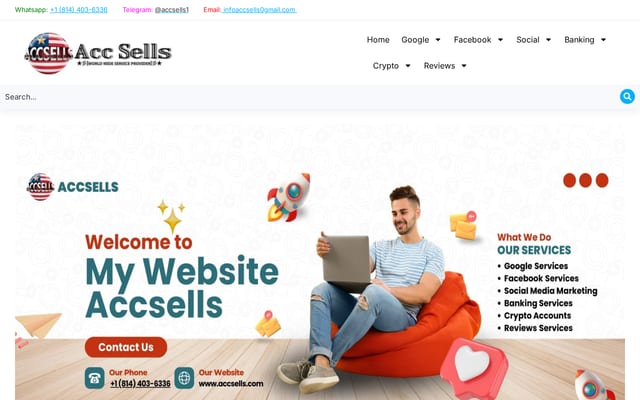Screenshot of accsells.com