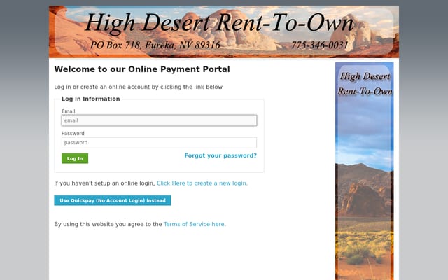 Screenshot of highdesertrto.com