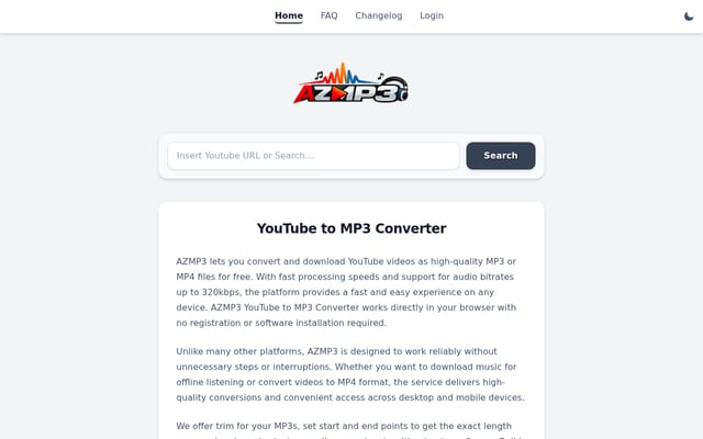 Screenshot of azmp3.cc