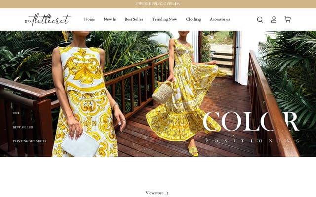 Screenshot of outletsecret.com