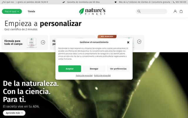 Screenshot of naturesfinest.es