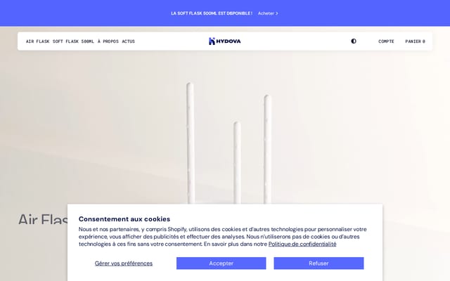 Screenshot of hydova.fr