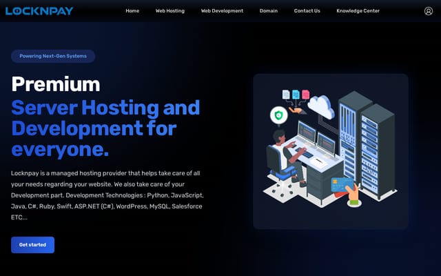 Screenshot of locknpay.com