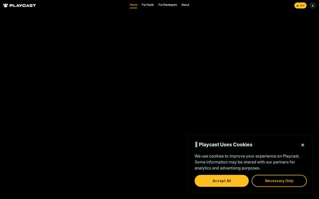 Screenshot of playcast.io