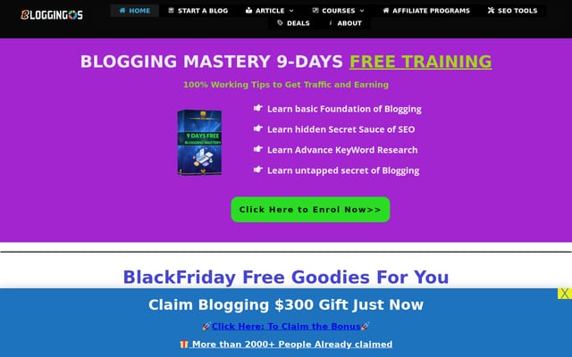 Screenshot of bloggingos.com