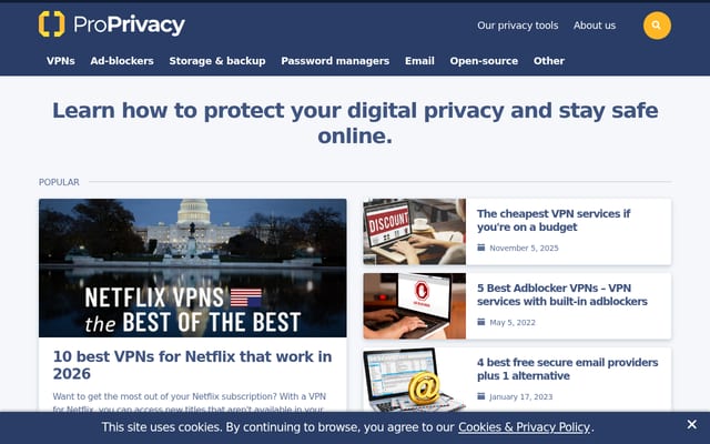 Screenshot of bestvpn.com