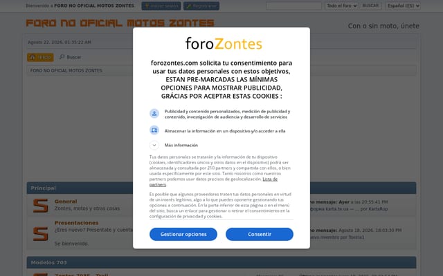 Screenshot of forozontes.com