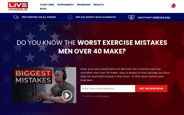 Screenshot of liveanabolic.com