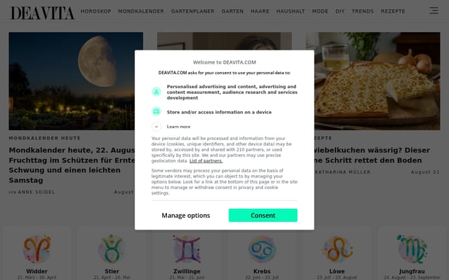 Screenshot of deavita.com