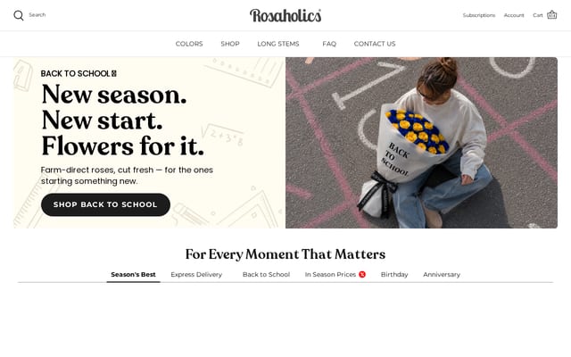 Screenshot of rosaholics.com